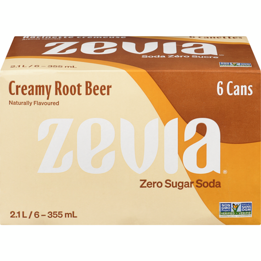 Zevia Creamy Root Beer 355ml 6pk
