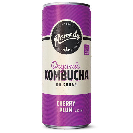 Remedy Organic Black Cherry No Sugar Kombucha 330ml