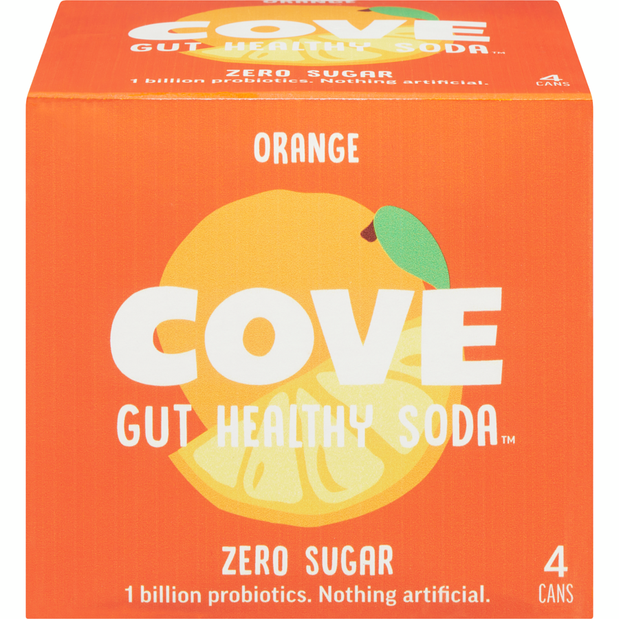 Cove Gut Healthy Soda Orange 355g 4pk