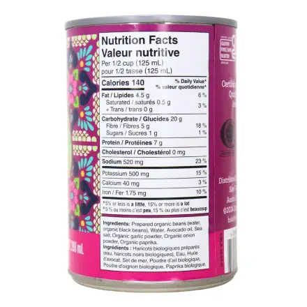 Siete Refried Black Beans 398ml