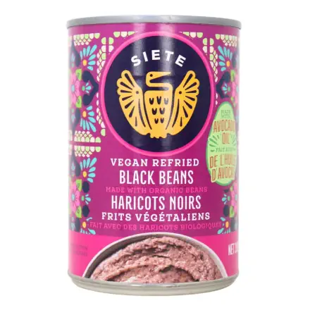 Siete Refried Black Beans 398ml