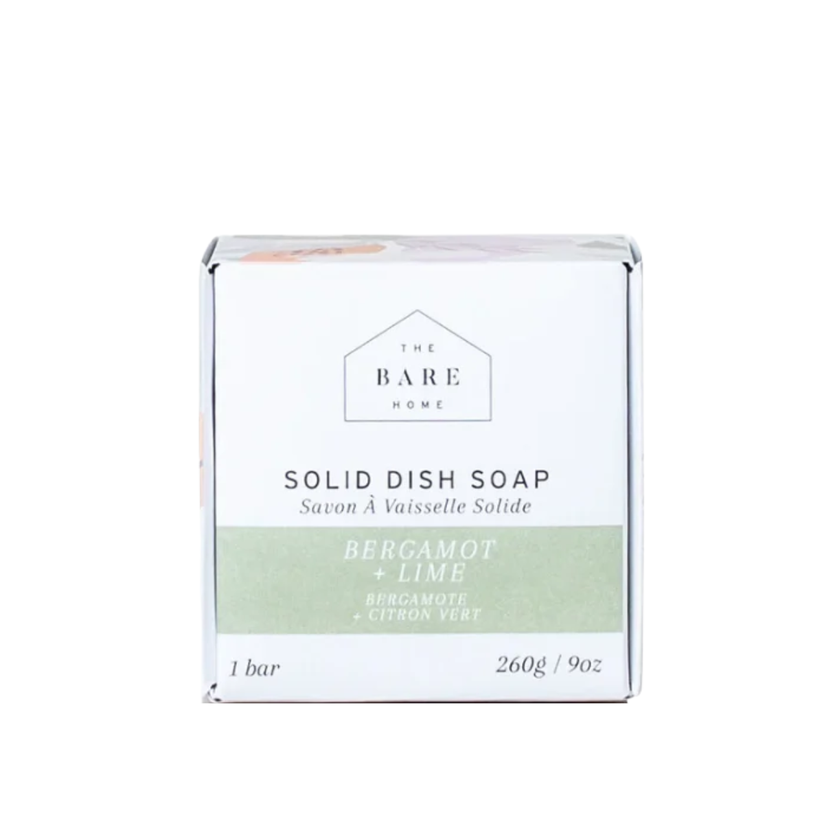 The Bare Home Solid Dish Soap Bergamot Lime 260g