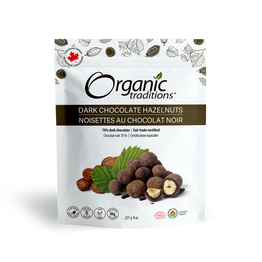 Organic Traditions Dark Chocolate Hazelnuts 100g