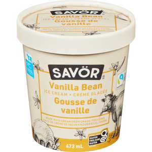 Savor Grass Fed Ice Cream Vanilla Bean 473ml