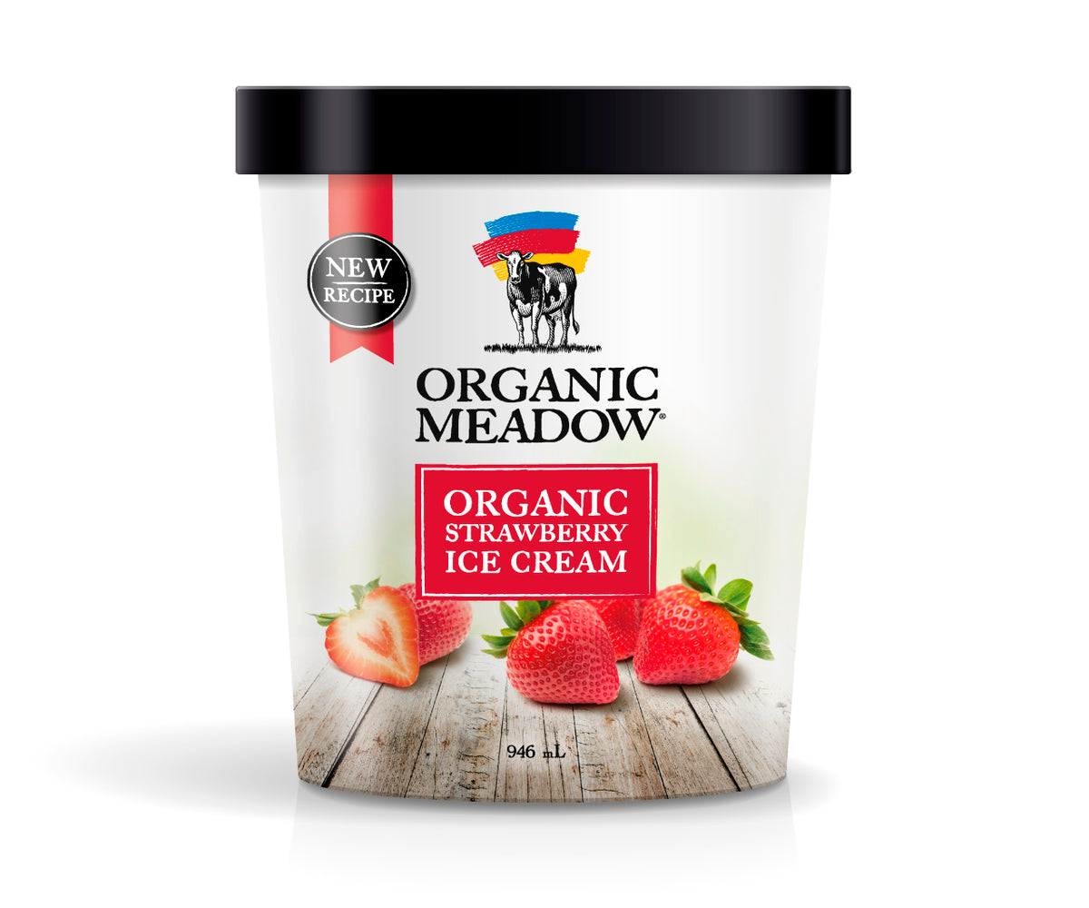 Organic Meadow Organic Strawberry Ice Cream 946ml