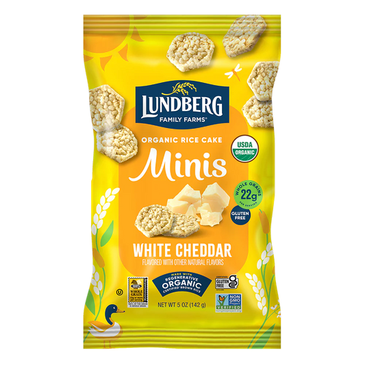Lundberg Organic White Cheddar Rice Cakes Mini 142g