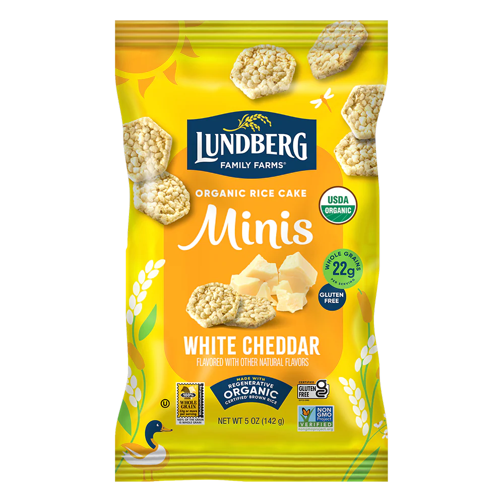 Lundberg Organic White Cheddar Rice Cakes Mini 142g