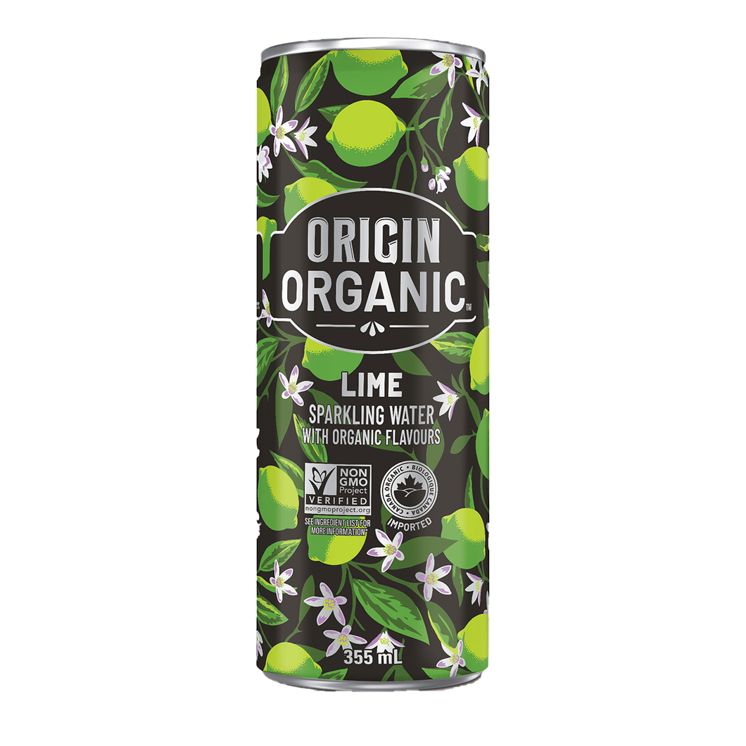 Origin Organic Sparkling Water Lime 355ml