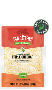 LAncetre Organic Shredded Triple Cheddar Cheese Blend 200g