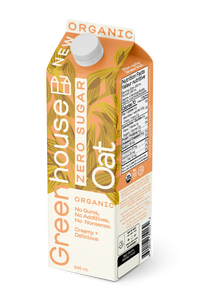 Greenhouse Organic Zero Sugar Oat Milk 946ml