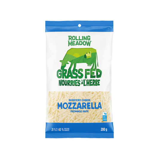 Rolling Meadow Grass Fed Mozzarella Shredded Cheese 200g