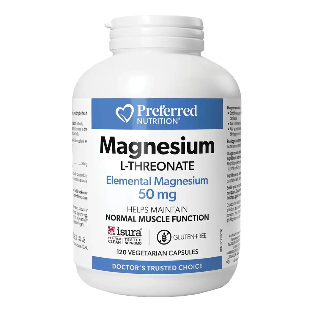 Preferred Nutrition Magnesium L Threonate 120vcaps