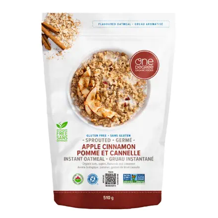 One Degree Sprouted Apple Cinnamon Instant Oatmeal 510g