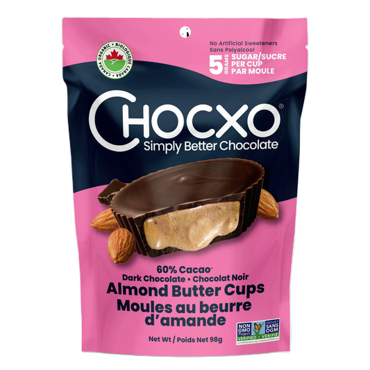 ChocXO Organic Dark Chocolate Almond Butter Cup 98g