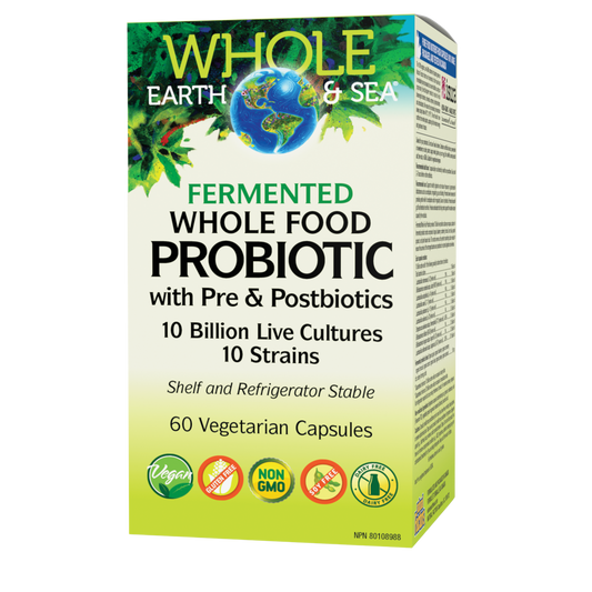 Whole Earth and Sea Whole Food Probiotic 10 Billion 10 Strain 60 Vegetarian Capsules