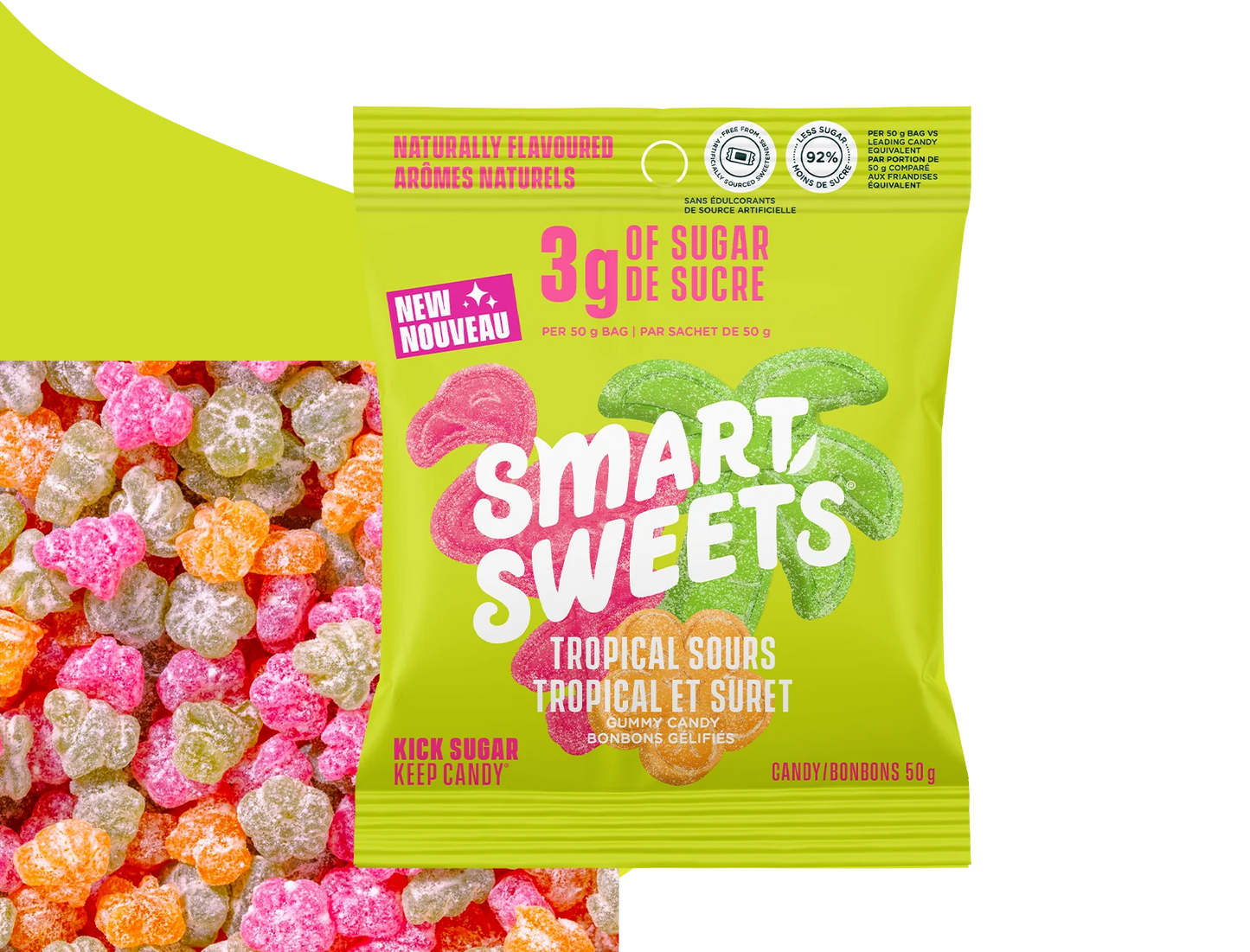 SmartSweets Tropical Sours Gummies 50g