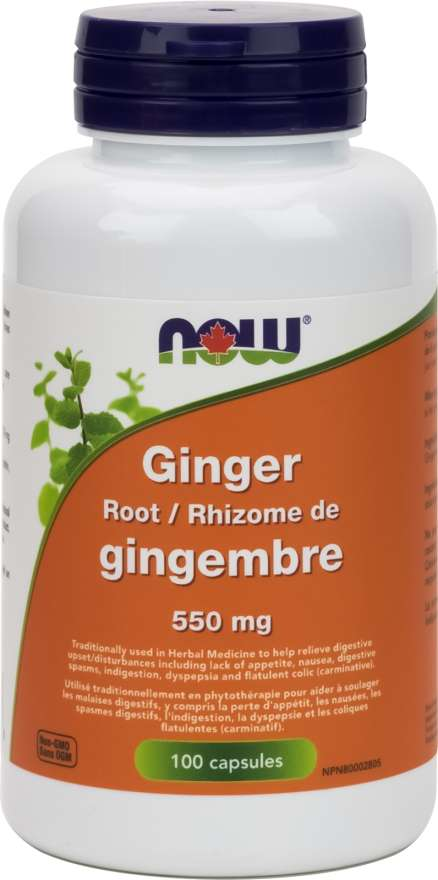 NOW Ginger Root 550mg 100 Capsules