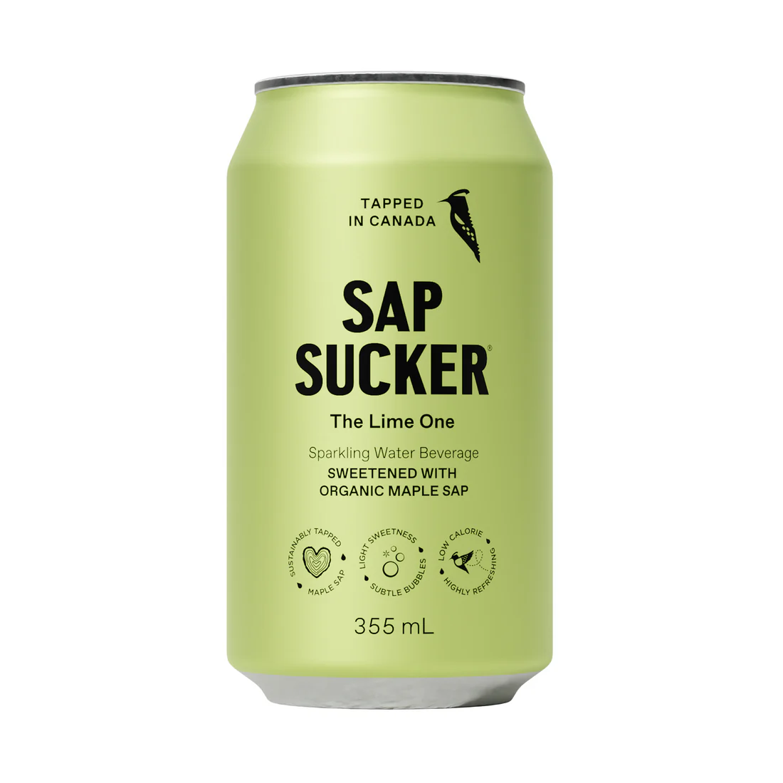 Sap Sucker Organic Sparkling Water The Lime One 355ml