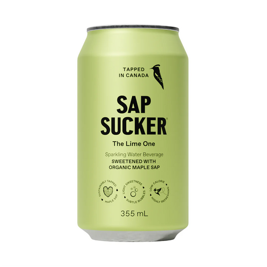 Sap Sucker Organic Sparkling Water The Lime One 355ml