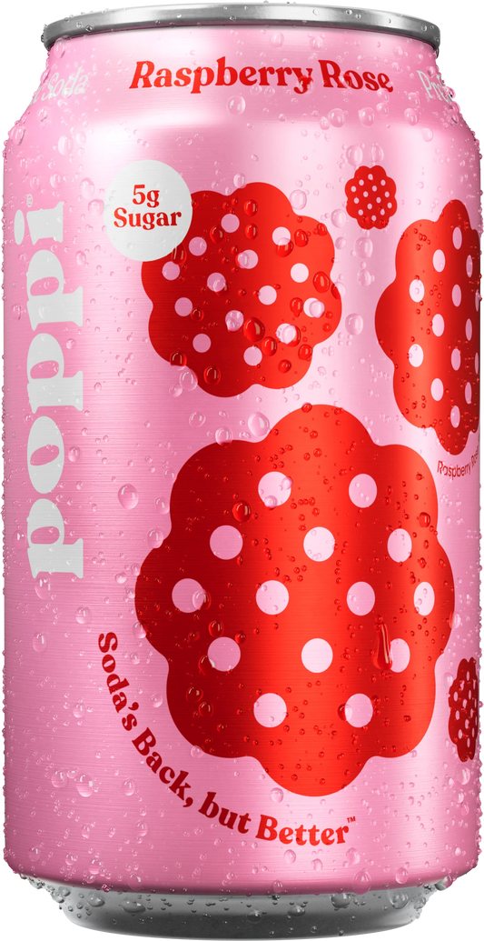 Poppi Soda Raspberry Rose 355ml