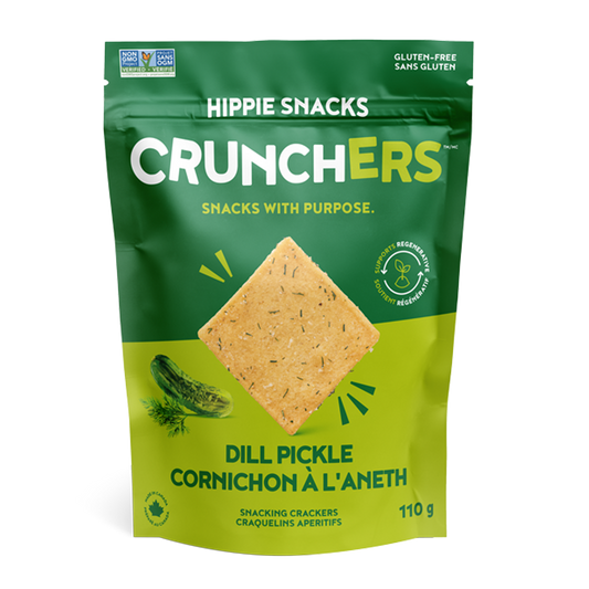 Hippie Snacks Dill Pickle Crunchers Crackers 110g