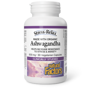 Natural Factors Stress-Relax Ashwagandha 600mg 30 Vegetable Capsules