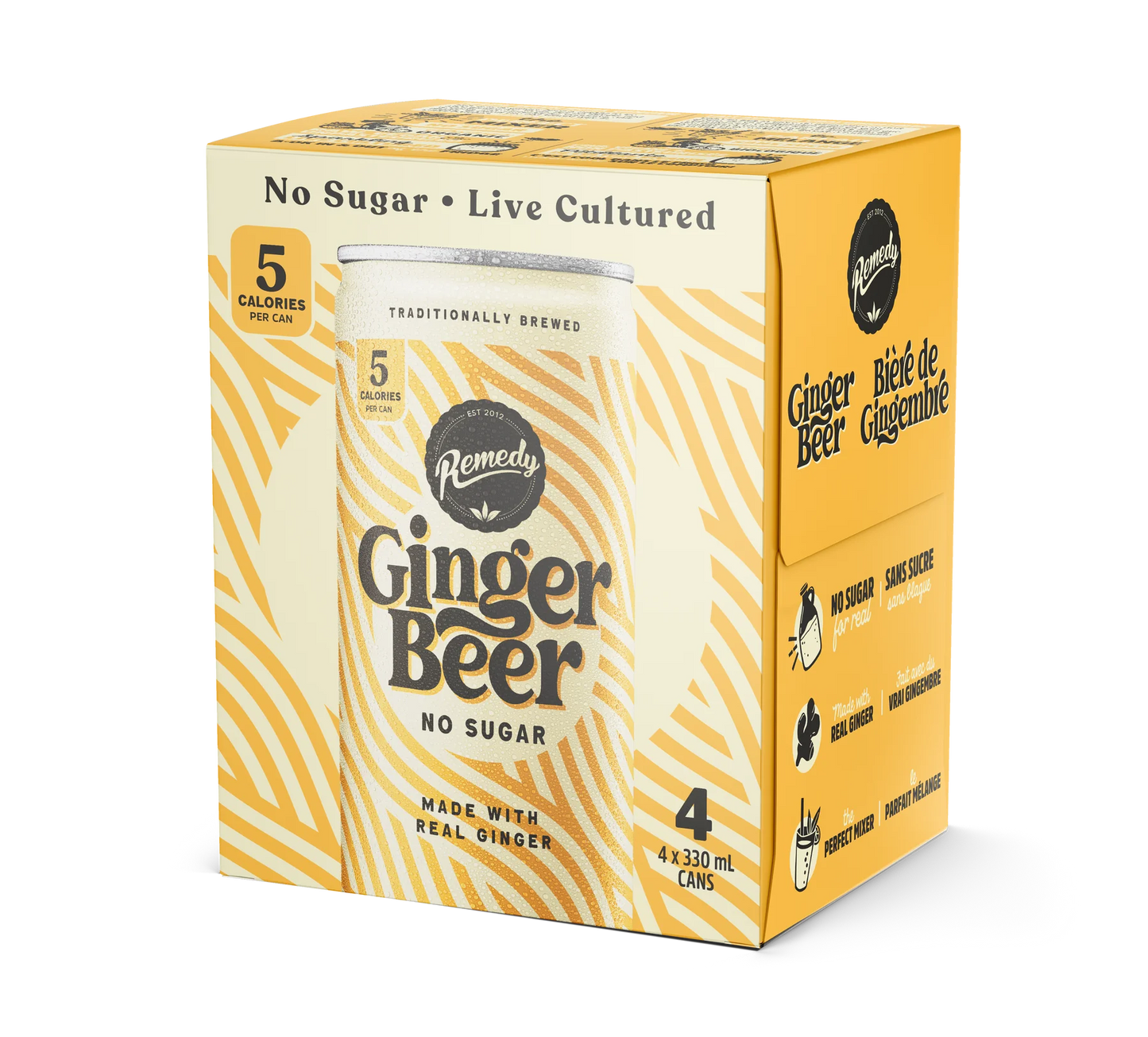 Remedy Organic NS Ginger Beer 330ml 4 pack