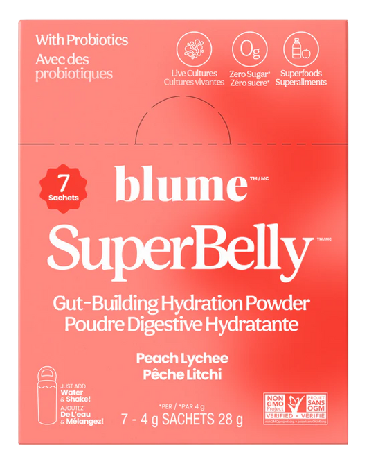 Blume SuperBelly Gut Hydration Peach Lychee 28g 7 Pack