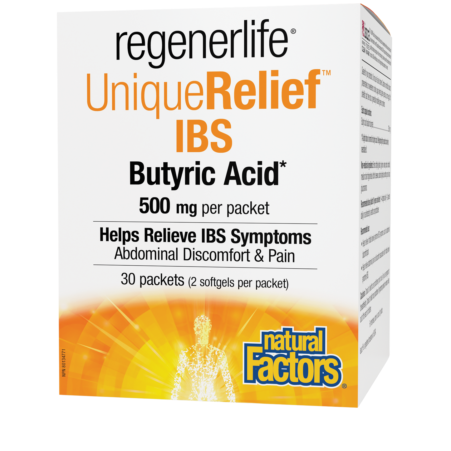NF UniqueRelief IBS Butyric Acid 500mg 30pack