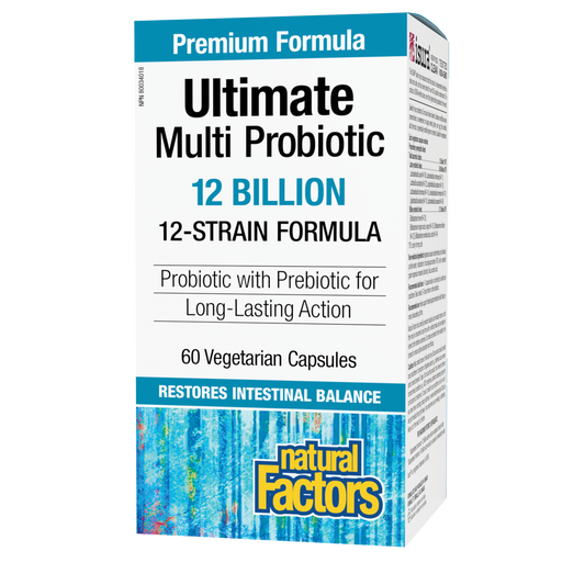 Natural Factors Ultimate Multi Probiotic 12 Billion 60 Vegetarian Capsules