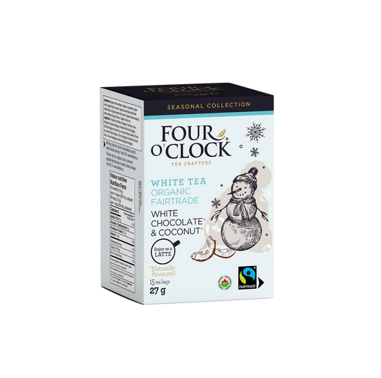 Four O'Clock Organic White Chocolate Coconut White Tea 15 Teabags