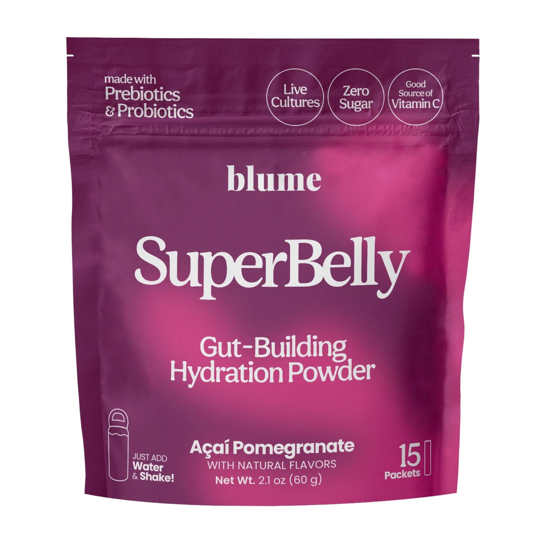 Blume SuperBelly Gut Hydration Acai Pomagranate 60g 15 Pack