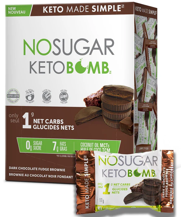 No Sugar Company Keto Bomb Chocolate Fudge Brownie 17g