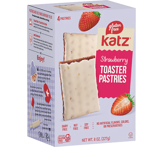 Katz Gluten Free Toaster Pastries Strawberry 227g