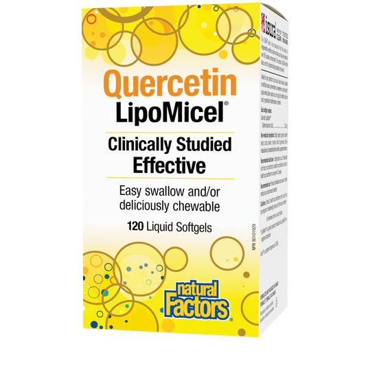 Natural Factors Quercetin LipoMicel Matrix 250mg 120 Softgels