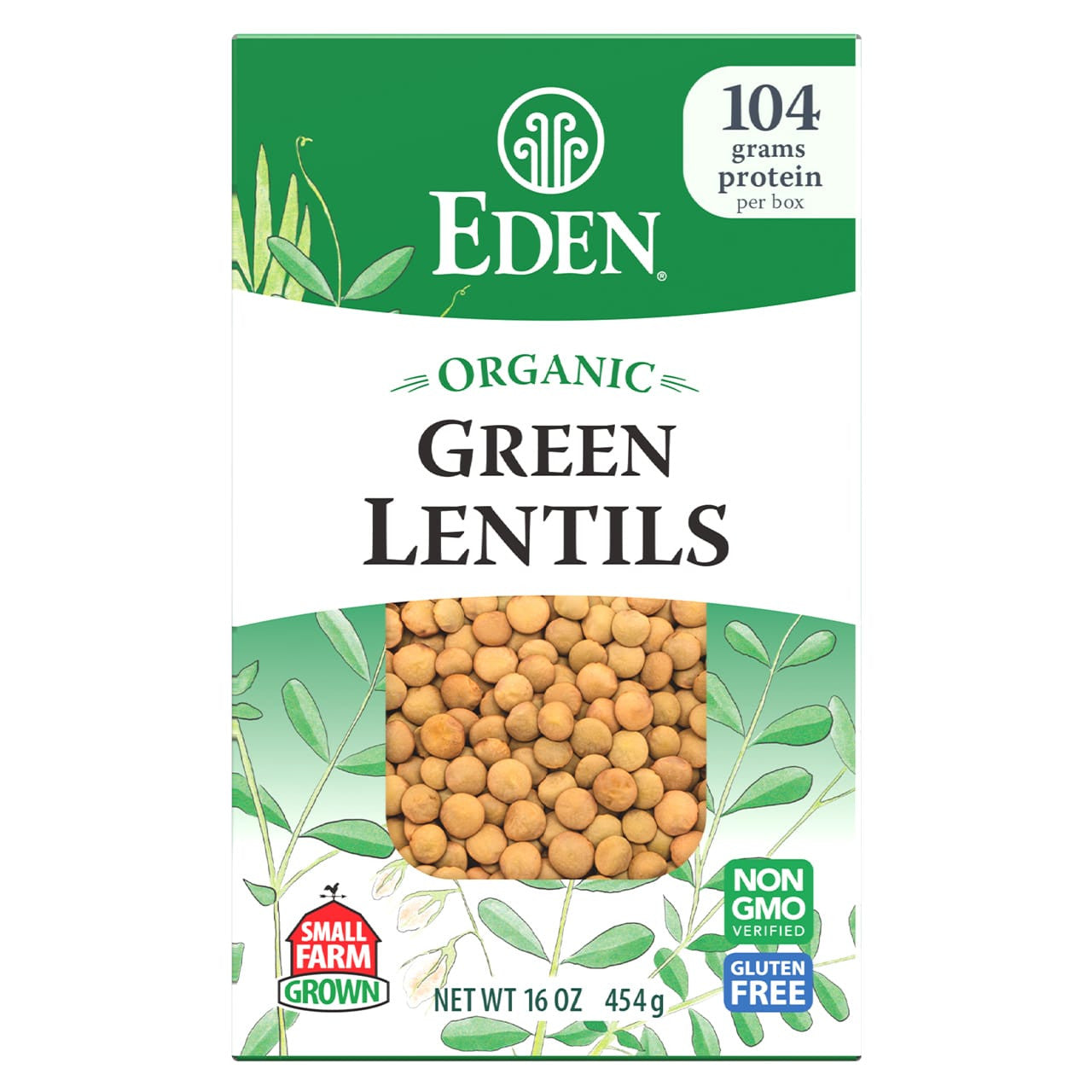 Eden Organic Green Lentils 454g