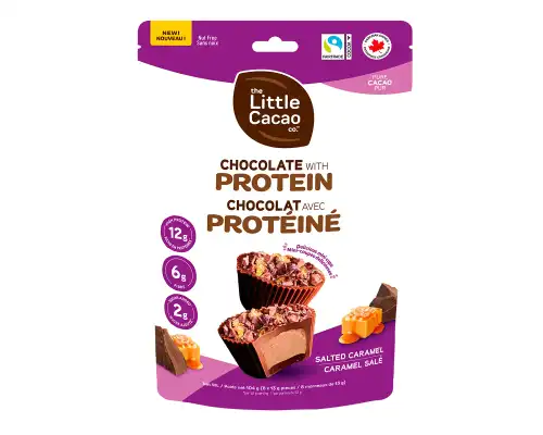 The Little Cacao Co. Mini Salted Caramel Chocolate Protein Cups 104g