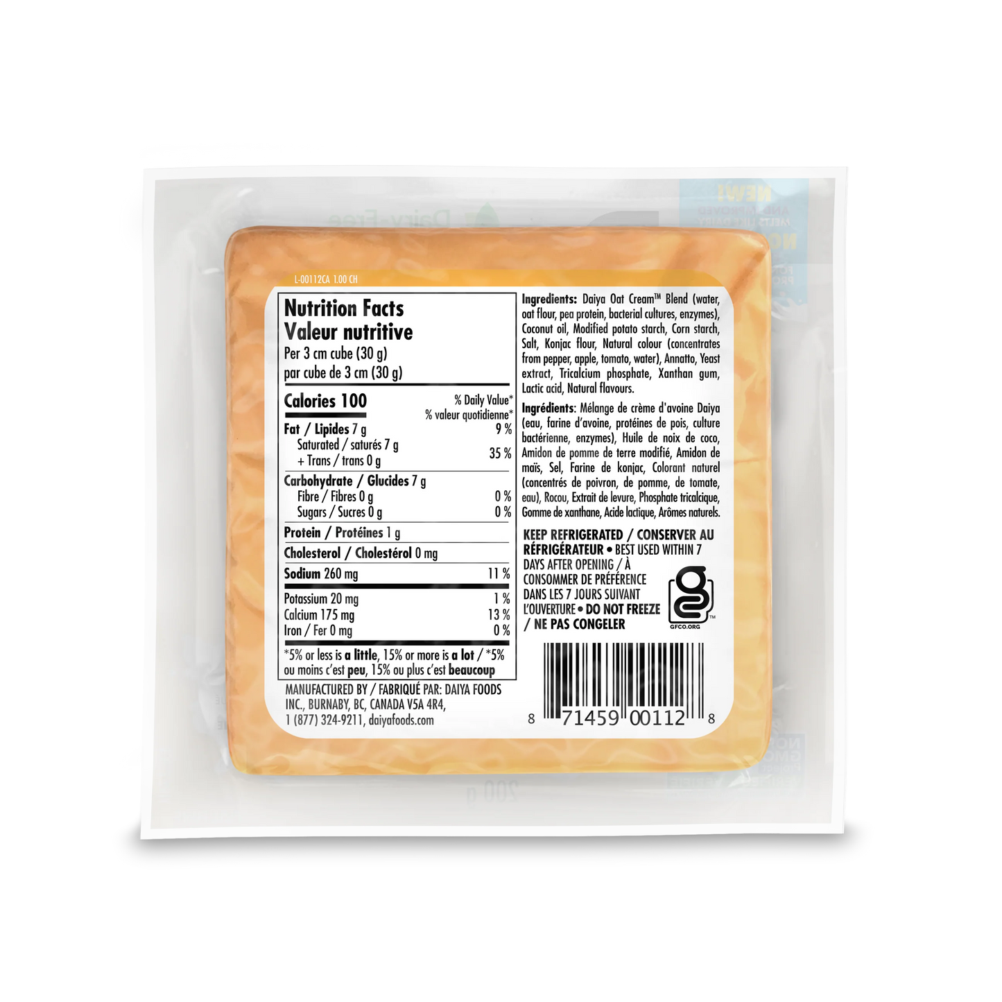 Daiya Medium Cheddar Style Block 200g