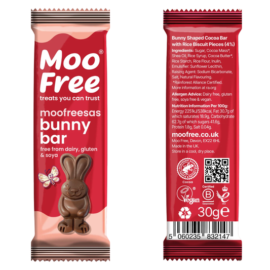 Moo Free Mini Dairy Free Easter Bunny Chocolate Bar 35g