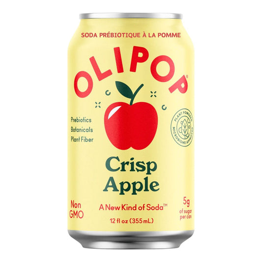 Olipop Crisp Apple Prebiotic Soda 355ml