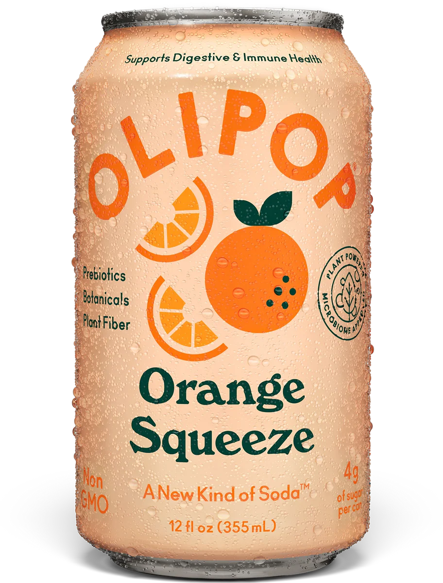 Olipop Orange Squeeze Prebiotic Soda 355ml
