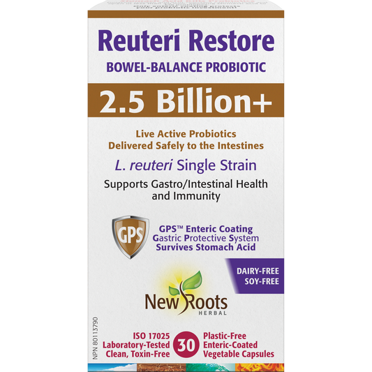 New Root Reuteri Restore 2.5 Billion 30caps