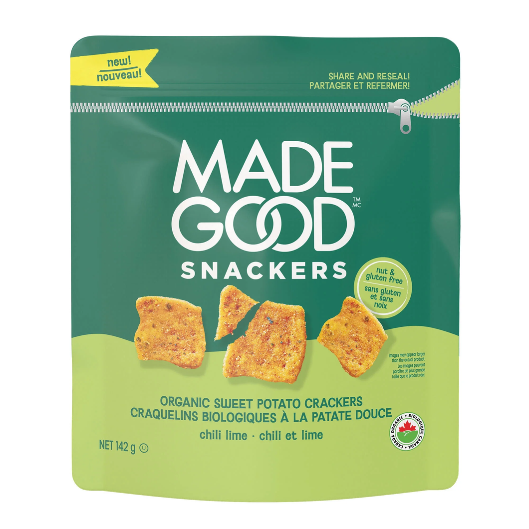 Made Good Snackers Organic Sweet Potato Crackers Chili Lime 142g