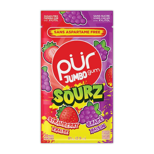 PUR Sourz Jumbo Gum 20 pieces
