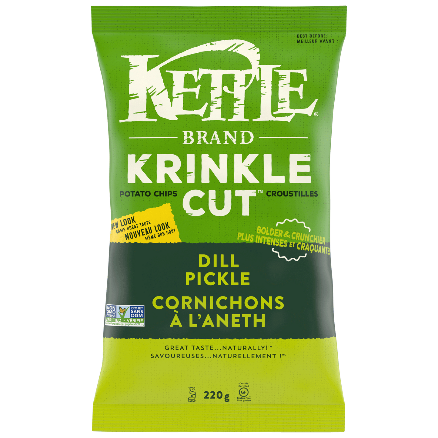 Kettle Dill Pickle Krinkle Cut Chips 198g