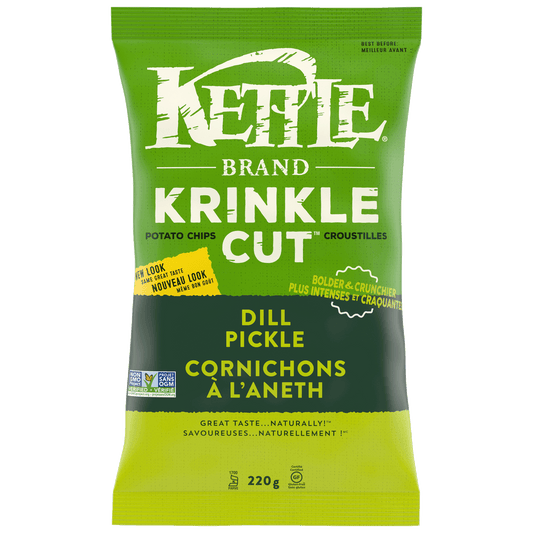 Kettle Dill Pickle Krinkle Cut Chips 198g