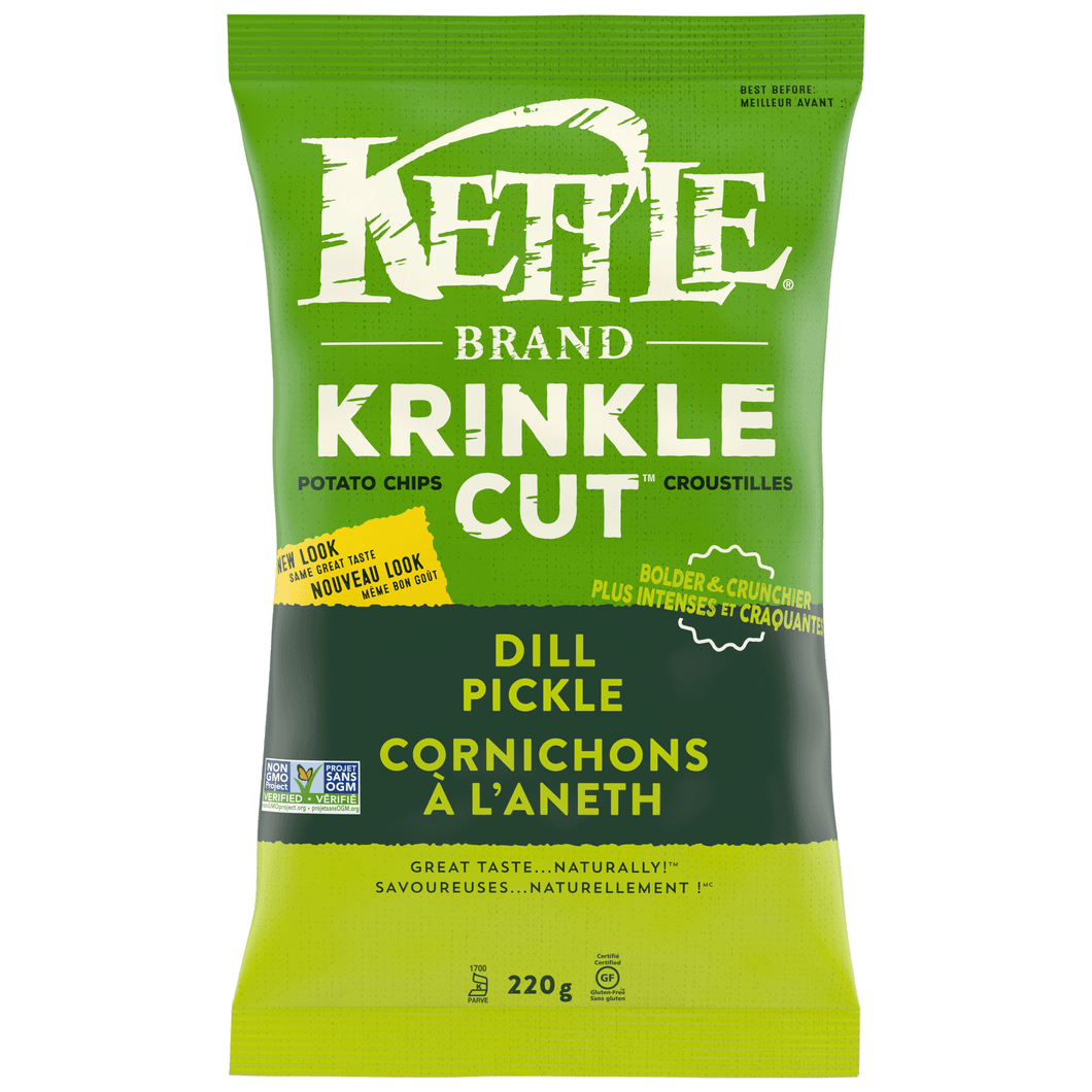 Kettle Dill Pickle Krinkle Cut Chips 198g