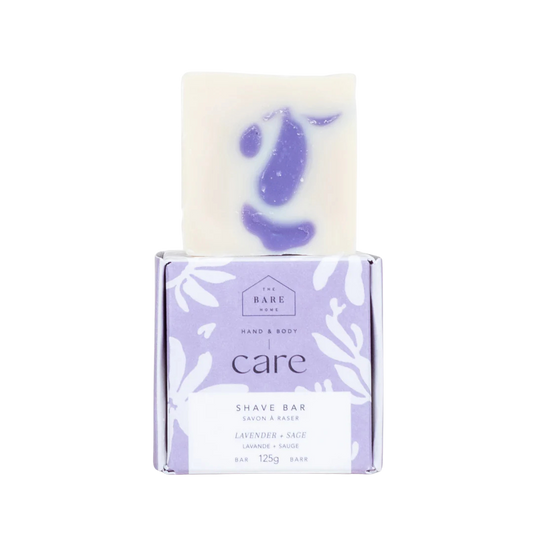 The Bare Home Shave Bar Lavender Sage 125g