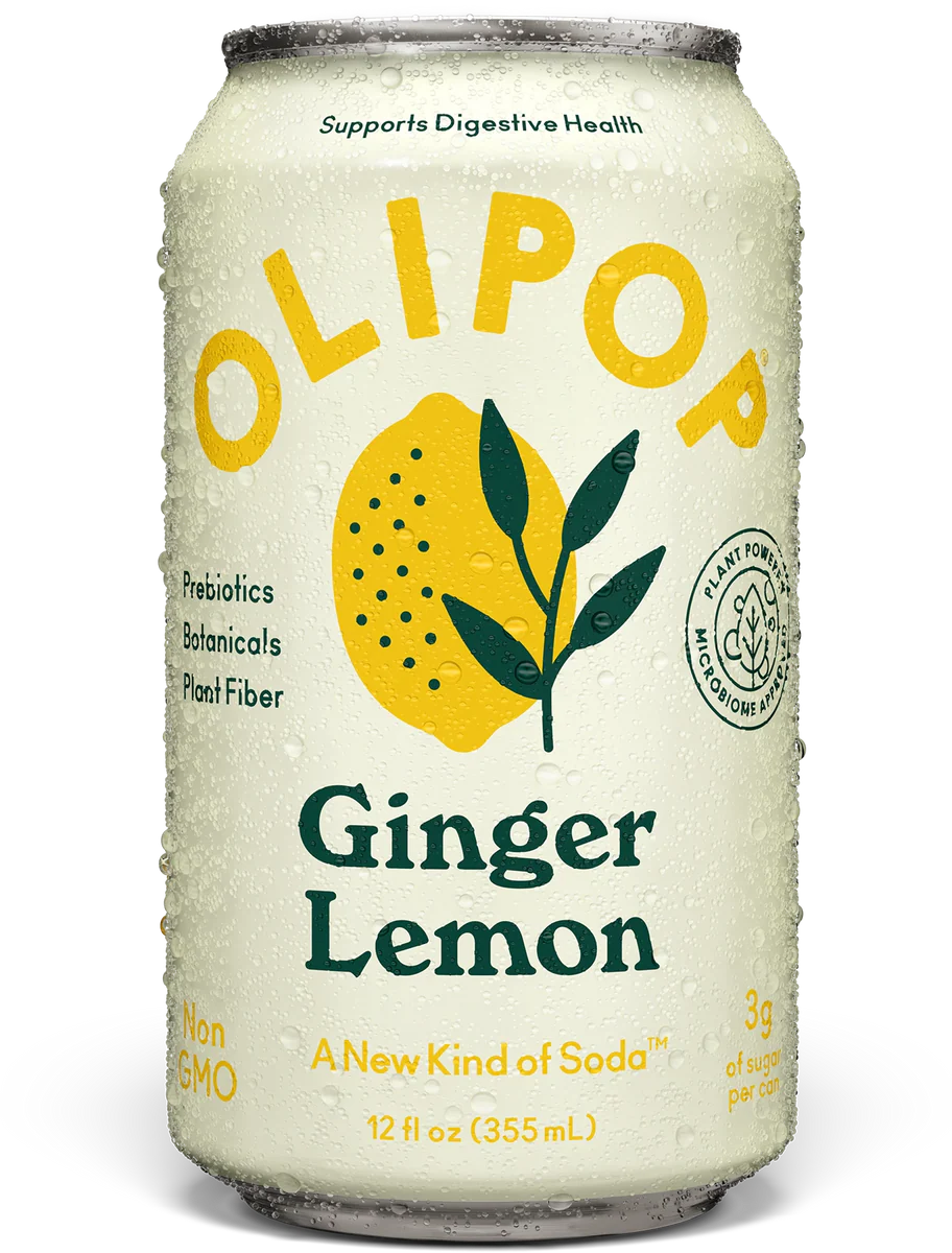 Olipop Ginger Lemon Sparkling Tonic 355ml