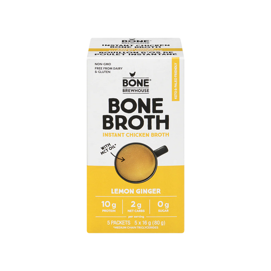 Bone Brewhouse Lemon Ginger Instant Chicken Bone Broth 80g 5pk